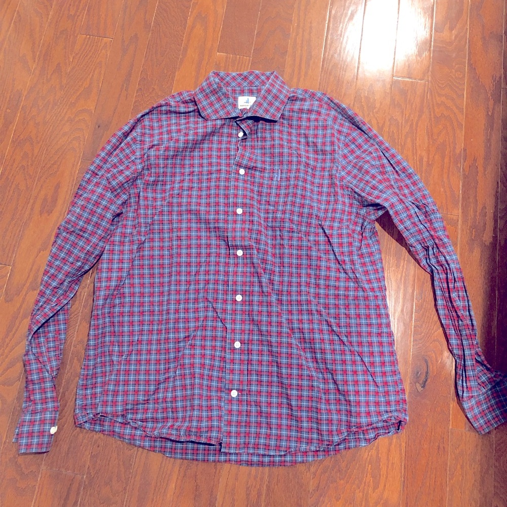 Johnnie-O Hangin’ Out Men's Casual Button Up Shirt Plaid Flannel X-Large